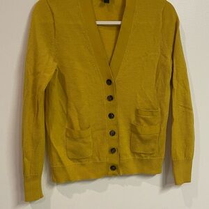 J.Crew Goldenrod Merino Wool Cardigan – Size Small